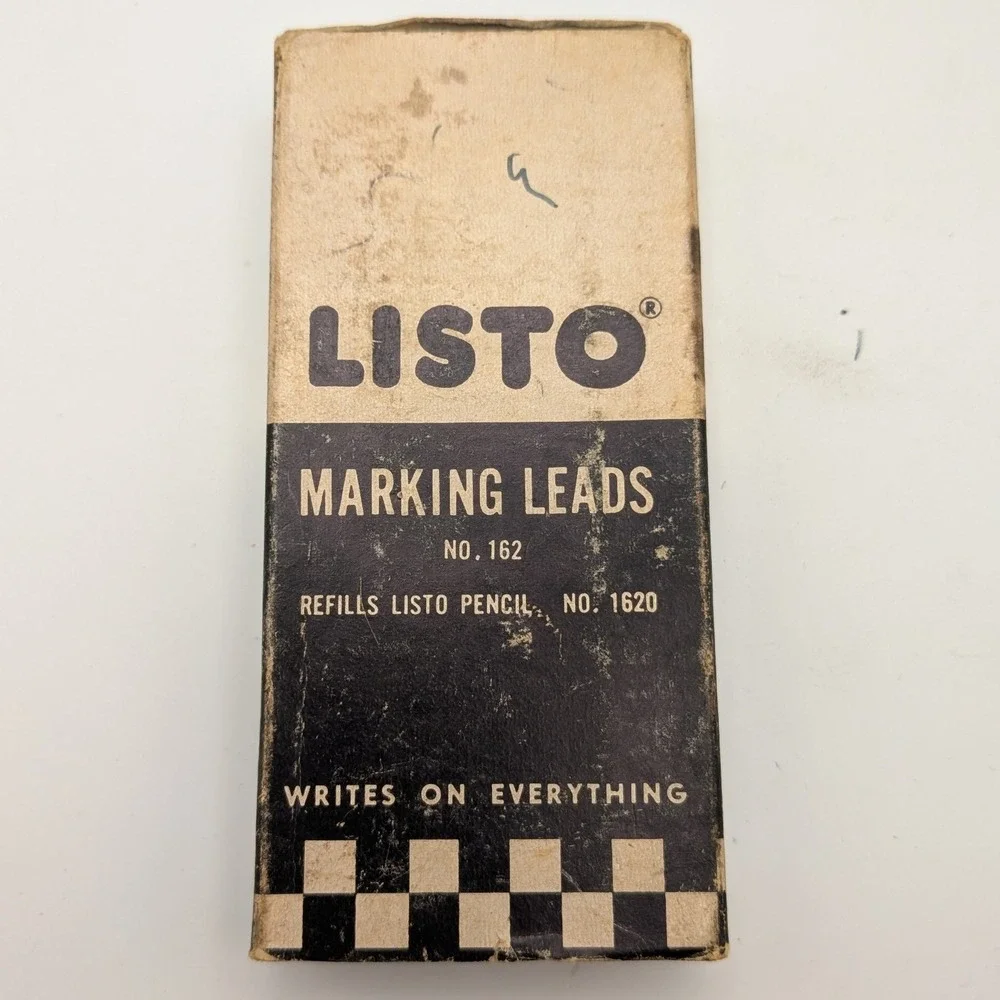 Vintage Listo Marking Leads No 162 Black Refills for 1620 Pencil 35 Count USA
